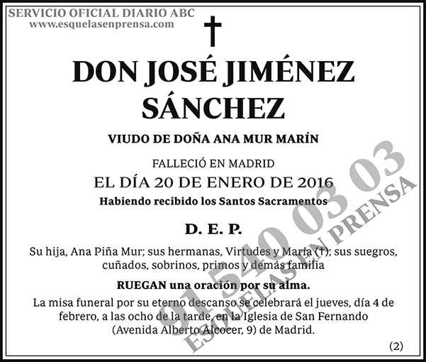 José Jiménez Sánchez